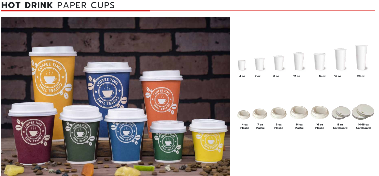 hot drink paper cups